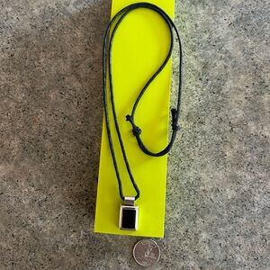 📿 Mexico 925 Sterling Silver and Onyx Necklace, Mexican Adjustable 18-29”, EUC